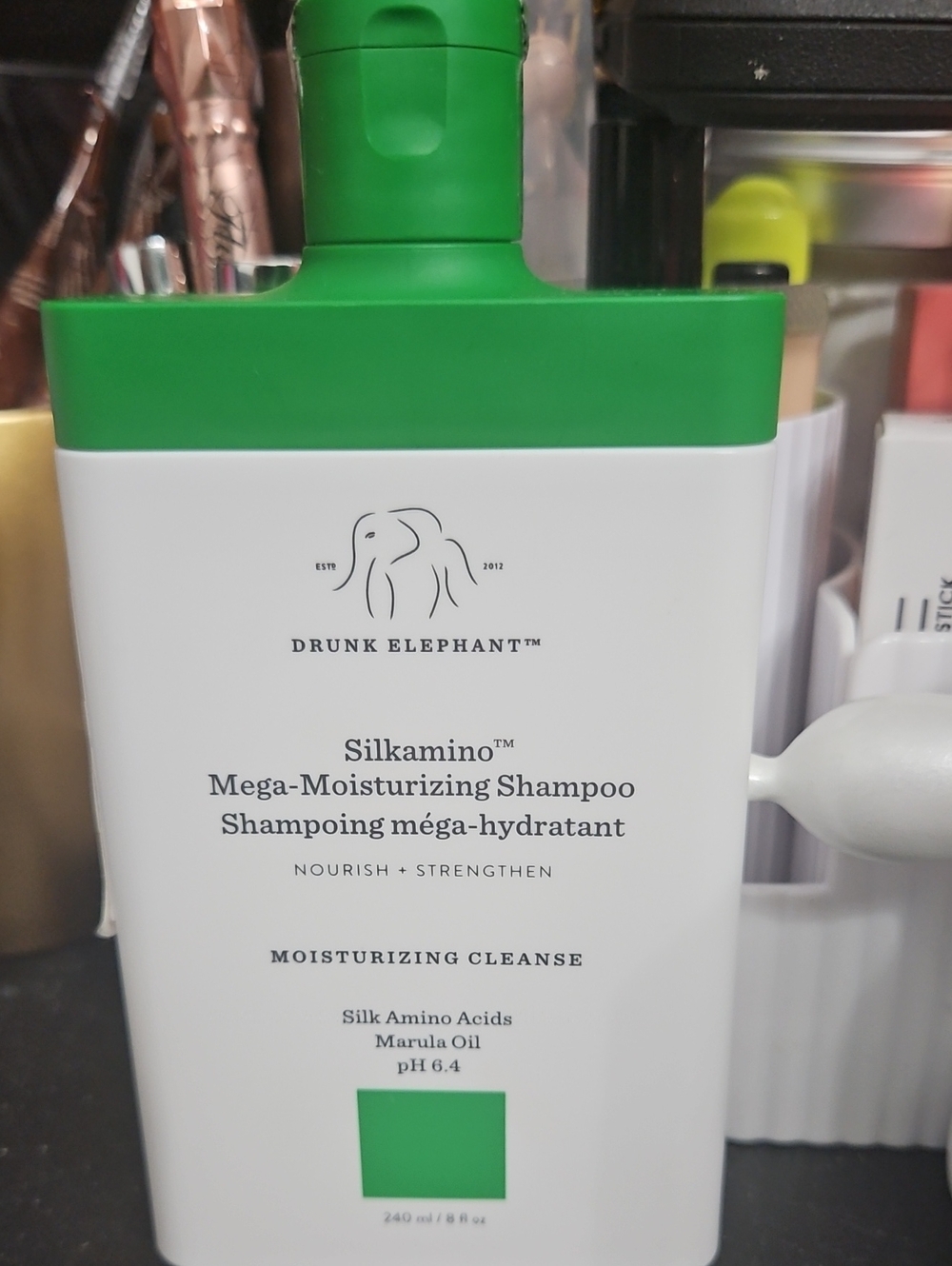 Drunk Elephant Silkamino Mega-Moisturizing Shampoo — White & Green